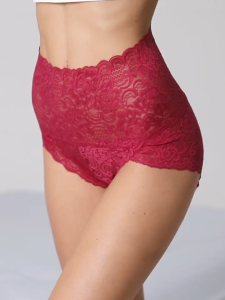 Jubys Full Lace Transparent Briefs Panties High-waist Women Underwear