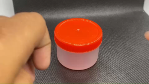 กระปุก 100มล.#53(CR-F) ขุ่น Ø52H42+ ฝาแดง