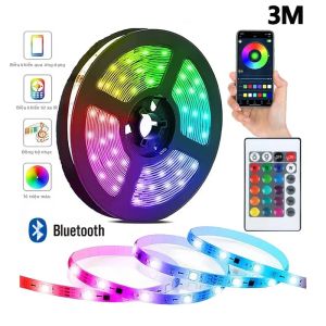 Đèn LED Dải Thông Minh RGB Đổi Màu Với Điều Khiển Bằng Ứng Dụng & Điều Khiển Từ Xa Đồng Bộ Nhạc Cho Trang Trí Phòng Và Tiệc Tùng