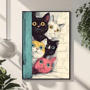 A Mountain of Cats Poster Holiday Gifts Decoration Designed For Home Restaurant Office Space Wall Art
