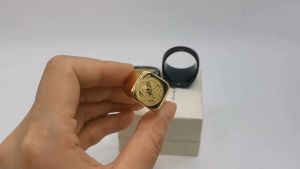 Gold Silver Black Eagles Fraternal Ring Vacuum Engraved High Polished Eagles Ring Kuya for Men Titanium Steel TFOE-PE Bull for Ate Size 8-13 RINGJ05-01LA203