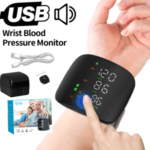Medical Digital Wrist Blood Pressure Monitor Heart Rate Pulse Meter Measure Sphygmomanometer PR LCD Screen Portable Health Care