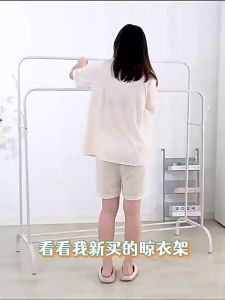 ราวตากผ้า ราวแขวนเสื้อ ราวแขวนเสื้อพร้อมชั้นวางของ ราวเเขวนผ้าเหล็ก Clothes rack มีชั้นวางของที่เเขวนหมวก พร้อมส่งจากในไทย