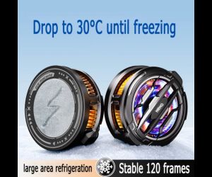 พัดลมระบายความร้อนมือถือ เซมิคอนดักเตอร์ พัดลมติดหลังมือถือ ลดอุณหภูมิ เล่นเกมไม่ร้อน รองรับทุกรุ่น