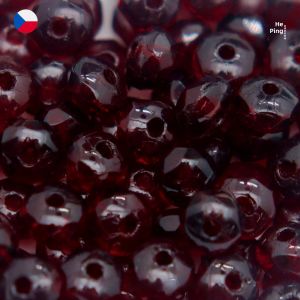 Czech Cut Garnet Dark Red Dark Red Hollow Bead Abacus Beads Spacer Bead Bracelet Necklace DIY Ornament Accessories