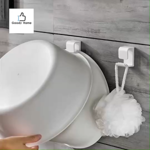 Goody Home ที่แขวนกะละมัง ของใช้ทั่วไปที่มีเชือกร้อยแขวน ติดผนังโดยไม่ต้องเจาะผนัง