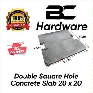 Concrete Slab Cover 20" x 20" / Penutup Longkang / Steel Concrete Inside (Dalam Ada Besi)
