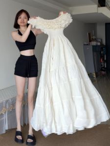 CHANGTONG | Waist-Shaping Elegant French Style Unique Dress Summer