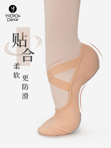 Elastic Ballet Dance Shoes Womens Soft Bottom Cat Claw Shape Practice Shoes Childrens Dance Footwear Breathable Mesh Upgraded Version