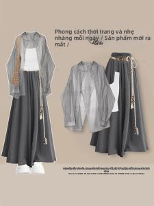 NUMEN BUTTON | Large Size UV Protection Slimming Gentle Style Clothing Set