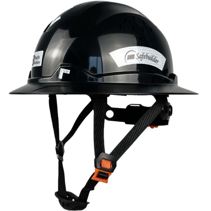 Full Brim Hard Hat Breathable Safety Helmet Vented ANSI Z89.1 Approved ...