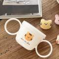 Cốc tay cầm hút và ăn snack Dottodot cho bé Made in Korea (straw & snack Twin cup). 