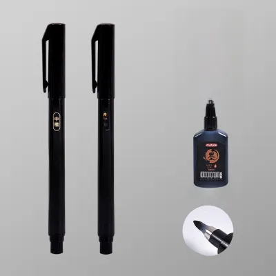 Deli Calligraphy Brush Pen Script Writing Signature Tool Medium Large Regular Script Calligraphy Steel Pen Style Brush