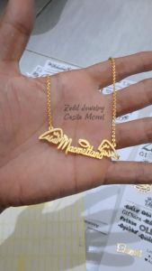 Kalung Nama Zedd Jewelry: Warna Silver & Emas Tahan Lama Anti Karat - Cantik Berkualitas Cocok Untuk Kado Hadiah - Carmen Necklace: Titanium 18K Gold Plated - COD Bayar Di Tempat