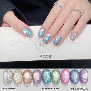 1-9PCS เนบิวลา Cats Eye GEL เล็บ 2025 ใหม่ยอดนิยมแฟลชกระจก Moonlight Porcelain สีขาวลูกปัดแก้วเล็บอุปกรณ์ศิลปะ