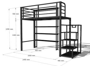 Loft bed with shelf customize singapore/HDB/condo
