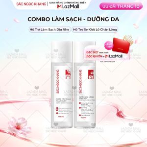 Combo 2 Làm Sạch - Cân Bằng Da Sắc Ngọc Khang: Nước Tẩy Trang 145ml + Nước Hoa Hồng 145ml II