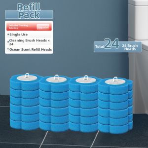 No-Dead-Angle Disposable Toilet Brush Replacement Heads