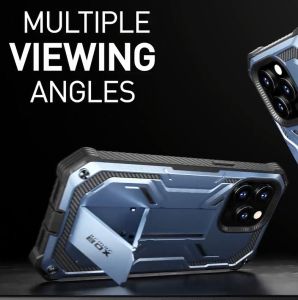 I-Blason Armorbox Series ออกแบบมาสำหรับ iPhone 14/14 Pro/ 14 Plus/ 14 Pro Max เคสบั๊มเปอร์เคสมือถือกันรอยเต็มรูปแบบมีในตัวขาตั้งปกป้องหน้าจอ