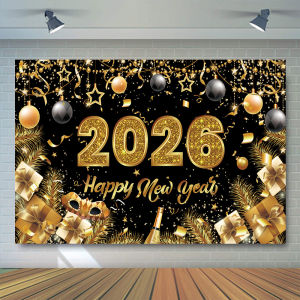 2026 Happy New Year Theme Party Background Banner New Year Celebrate Family Party Decoration Photo Background Decoration