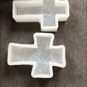 Khuôn Silicon 3D Hình Hoa Thập Giá Chúa Giê-su Họa Tiết Hoa Hồng Dùng Làm Khuôn Nến Khuôn Thạch Cao Khuôn Xà Phòng Dụng Cụ Làm Đồ Trang Trí Tôn Giáo