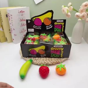 Schylling | Bộ 3 Đồ Chơi Giả Trái Cây Dẻo - Dâu Tây Cam Chuối Đồ Chơi Giảm Stress Nâng Cao Cấp Độ Chậm Dành Cho Người Lớn