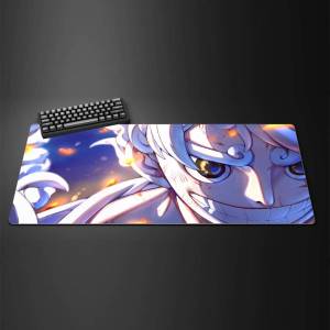 Bandai | One Piece Sun God Nika Luffy Anime Gaming Mouse Pad Large Rubber Keyboard Desk Mat With 2MM Stitched Edge Design