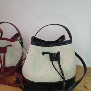 WJAEG Fashion Tas Bucket selempang Wanita Barang Import Bahan Canvas