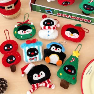 1/8 Pcs Cute Plush Christmas Pendant Backpack Keychain Decorative Penguin Pendant