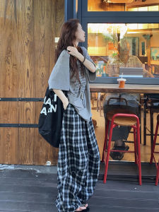 Summer Fashion Set Womens T-shirt Wide-leg Pants Two-piece Suit Comfortable High Elasticity round Neck Short Sleeve Casual Wear