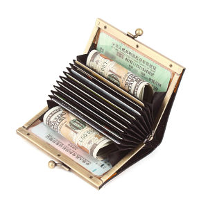 Royal Bagger New Fashion Card Holder for Men and Women Genuine Leather Retro Casual Short Wallets Multifunction Coin Purse
