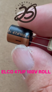 10 BUAH ELCO 47UF 100V ROLL KAPASITOR CAPACITOR ELCO KAPASITOR ELKO KAPASITOR 47UF 100 V ROLL ups