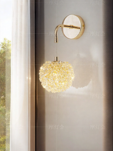 FANCY LAMP CLUB | Luxury French Style Crystal Creative Wall Art Bedside Wall Lamp