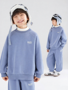 MUCMUKN | Retro Thermal Fleece Round Neck Hoodie and Sweatpants Set