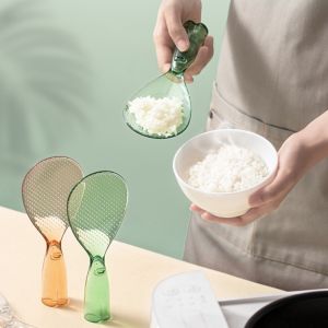 Cute Little Monster Rice Spoon Standable Transparent Non-Stick Rice Spoon Porridge Shovel