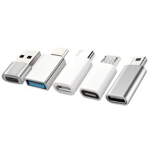 USB to USB-C Adapter Kit USB-C to USB 3.0 OTG Micro USB to USB-C - Mini to Type-C for Samsung Galaxy Smnes Laptops
