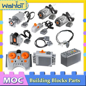 M/L Motor MOC Blocks Set High-Tech Parts Power Functions With Infrared Remote Control + Battery Box Extension PF Bricks DIY Toys