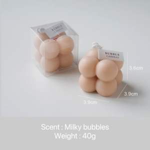 Mini Macaron Morandi Color Rubik’s Cube Bubble Scented Candle Aromatic Party Gift