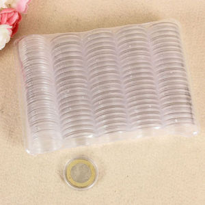 27mm Coin Capsules Containers Clear Plastic Coin Protector Case 100pcs Pack Eco Friendly Coin Storage Box for Easy Handling