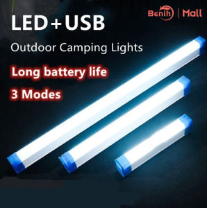 Benih Lampu neon led 30W 60W 80W bohlam led portable emergency lamp terang Lampu LED Emergency Darurat Isi Ulang USB indoor Outdoor