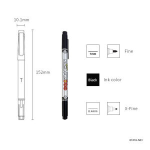 Monami | Bút Dấu Nhanh Khô Dầu Hai Đầu Đen Đỏ Xanh