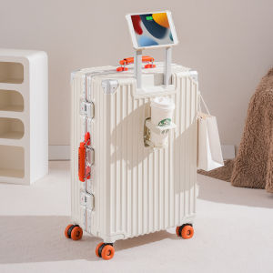 New Multi-Functional Luggage Fashionable Trendy Womens Carry-On Suitcase Durable Robust Travel Bag 20 24 28 Inch Sizes