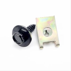 Car Screw Base U Clip Car Modification Fastener Metal Fender Bumper Protection Clip Interior Accessories