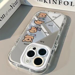 Cute Dog Mirror Phone Case for Huawei Pura80 P70pro/60 New Mate80pro+MATE70/60/50E/20 Protective Cover Anti-fall Women P40/30PRO Fox Tail