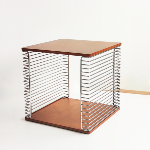 Nordic Ins Style Metal Storage Rack Middle Ancient Style Combination Solid Wood Sofa Side Table Bedside Table Module Short Side Table