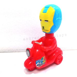 Mainan Anak Motor Vespa Karakter Pencet Kepala Bisa Jalan