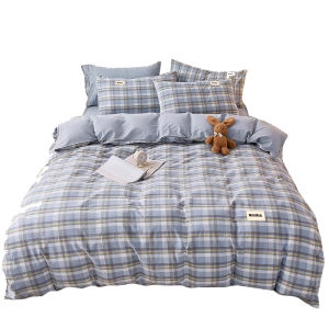 ผ้าห่มแบบสามชิ้น Pure Cotton สำหรับหอพักนักเรียน ผ้าห่มแบบสี่ชิ้น ผ้าฝ้ายแท้ ผ้าฝ้ายระดับไฮเอนด์ ผ้าฝ้ายระดับไฮเอนด์