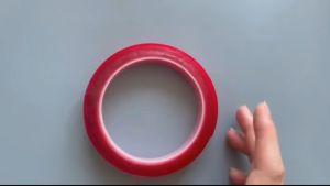 SZBFT Perekat Double Tape Acrylic Adhesive Transparent Sticker 15mm x 3m - J4702 - Red