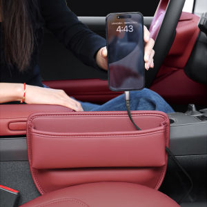 For Volvo V40 P1 2012~2019 Car Seat Gap Filler Storage Box For Holding PhonesKeyWalletCardSundries Organizer Bag Accessories