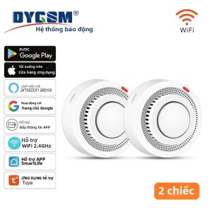 2 Gói Máy Dò Khói Thông Minh Tuya WiFi Báo Động Cảm Biến Cháy Không Dây Với Cảnh Báo Ứng Dụng Theo Thời Gian Thực Âm Thanh 85dB Cho An Toàn Tại Nhà/văn Phòng